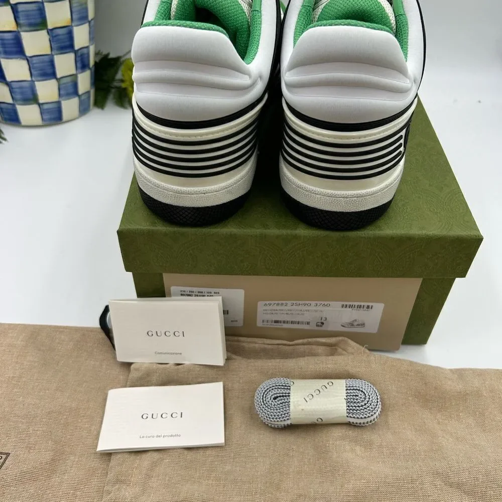 Men’s Gucci demetra leather basket sneakers size 13 made in Italy
